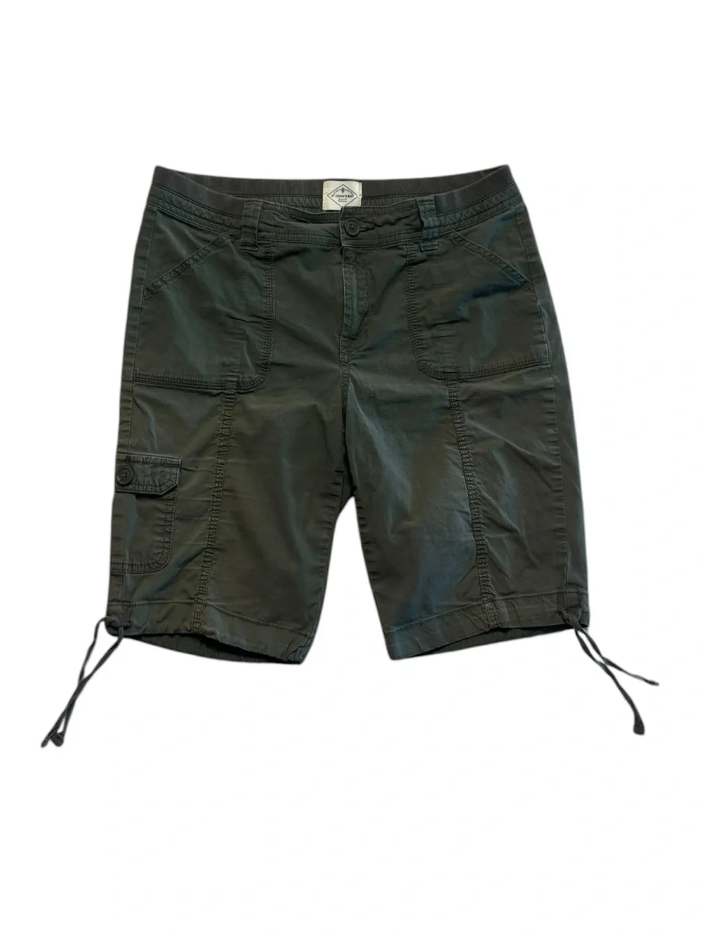 St. John's Bay Olive Cargo Drawstring Shorts